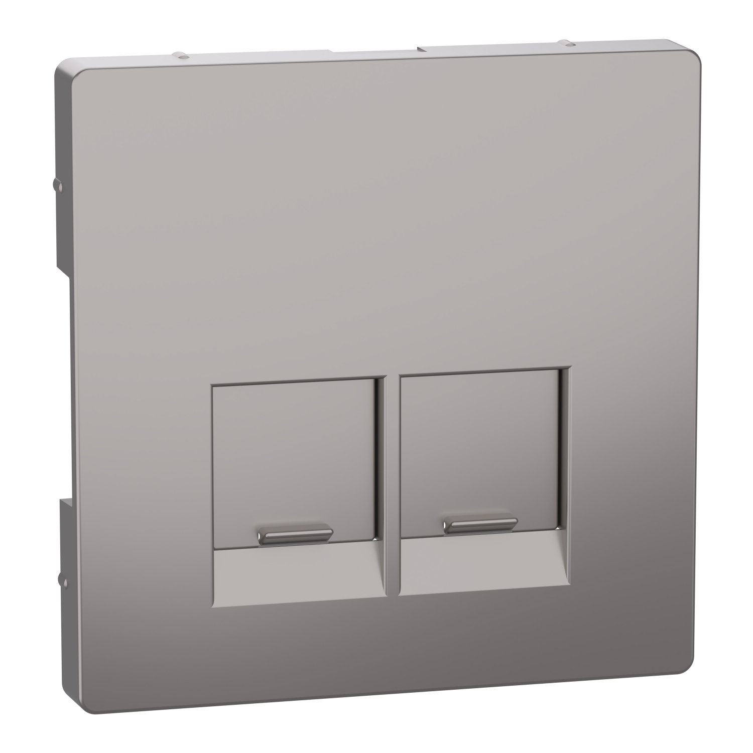 Лицев панел 2x RJ45 Никел System Design - SCHNEIDER ELECTRIC Merten System Design MEG4572-6050