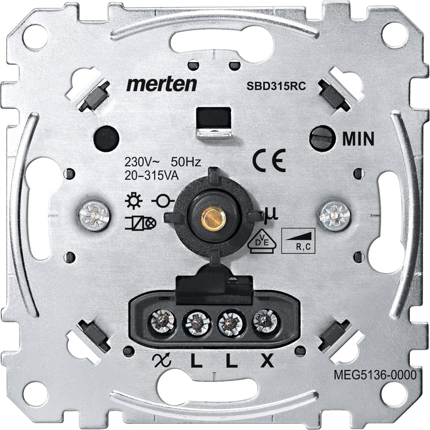 Ротативен димер за капацитивен товар 20-315 W - SCHNEIDER ELECTRIC Merten  MEG5136-0000