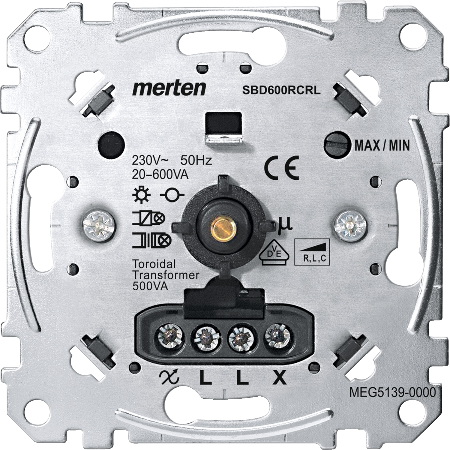 Универсален димер, 20-600 W/VA, Merten - SCHNEIDER ELECTRIC Merten  MEG5139-0000