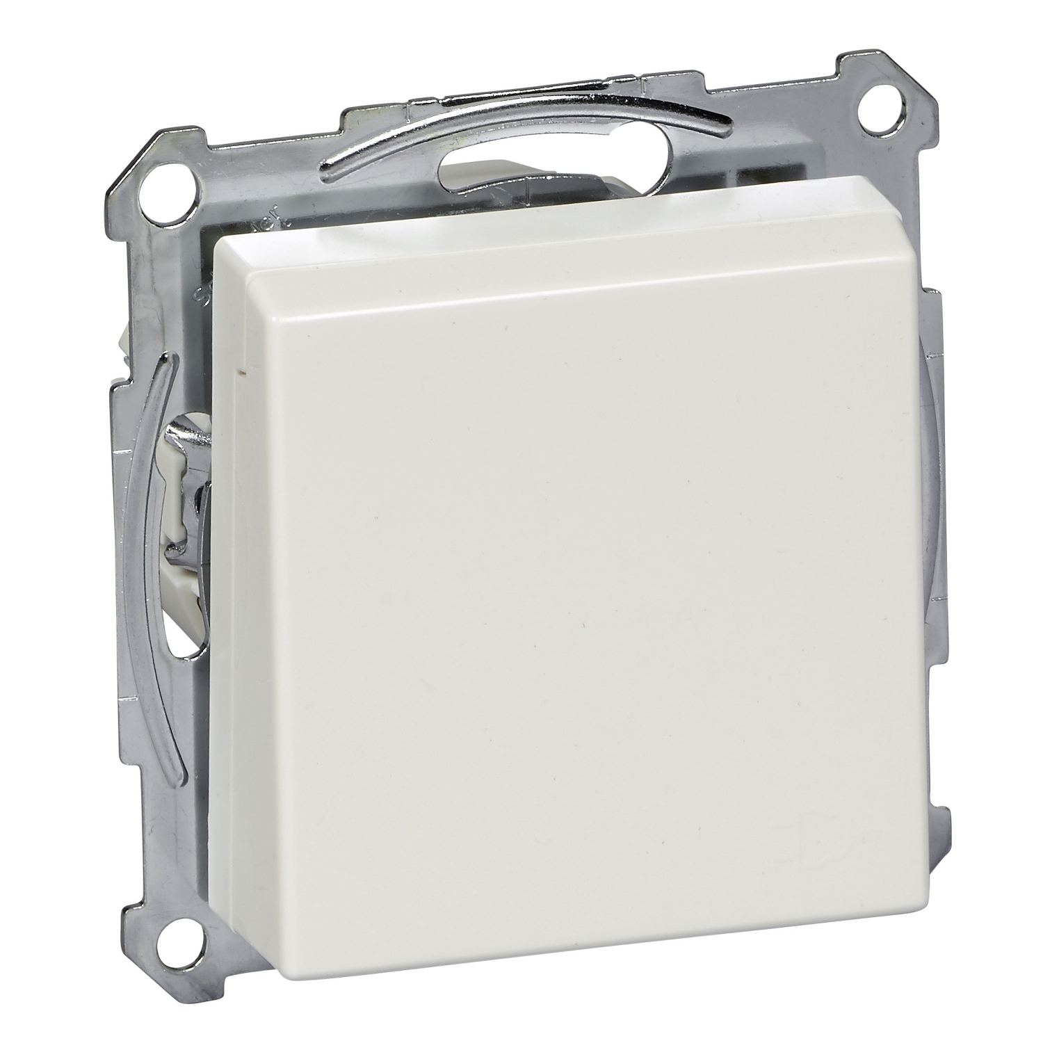 Контакт Шуко с капак безвинтови клеми полярно бяло гланциран System M - SCHNEIDER ELECTRIC Merten System M MTN2311-0319
