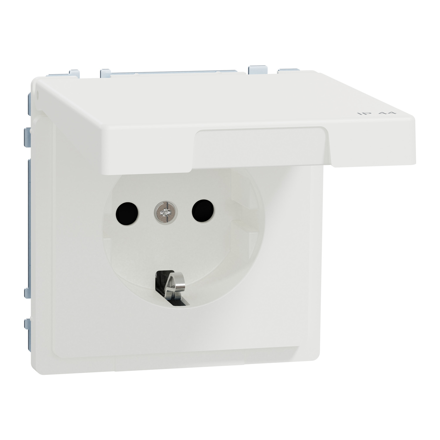 Контакт Шуко с капак IP44 капак Бял мат System Design - SCHNEIDER ELECTRIC Merten System Design MTN2314-6037