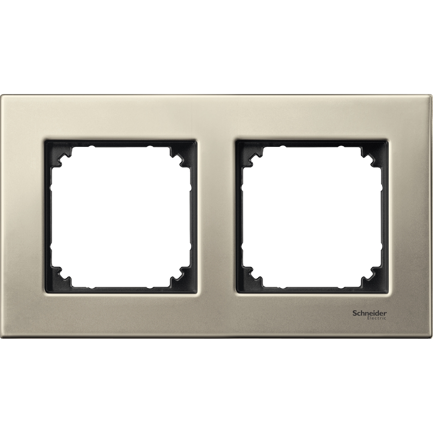 Декоративна рамка 2x цвят Титан метал System M-Elegance Metal - SCHNEIDER ELECTRIC Merten System M MTN403205