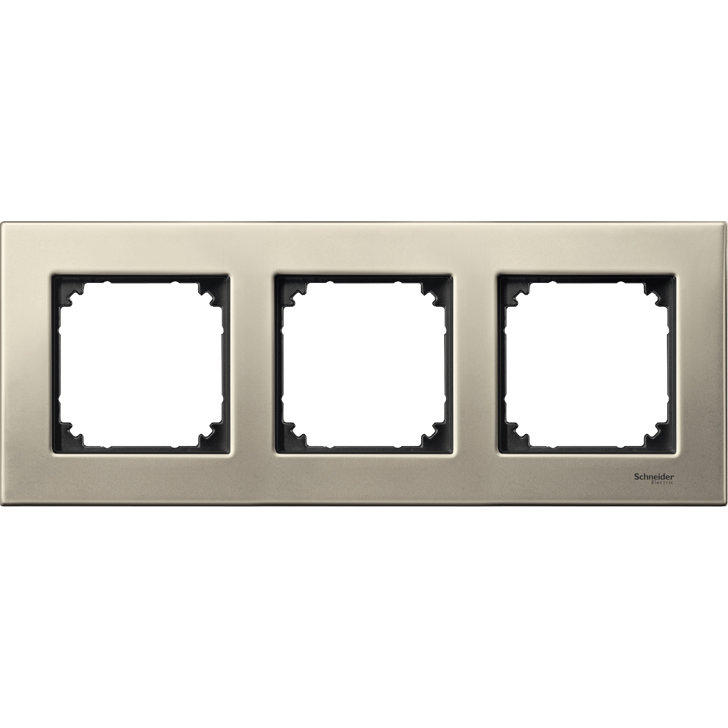 Декоративна рамка 3x цвят Титан метал System M-Elegance Metal - SCHNEIDER ELECTRIC Merten System M MTN403305