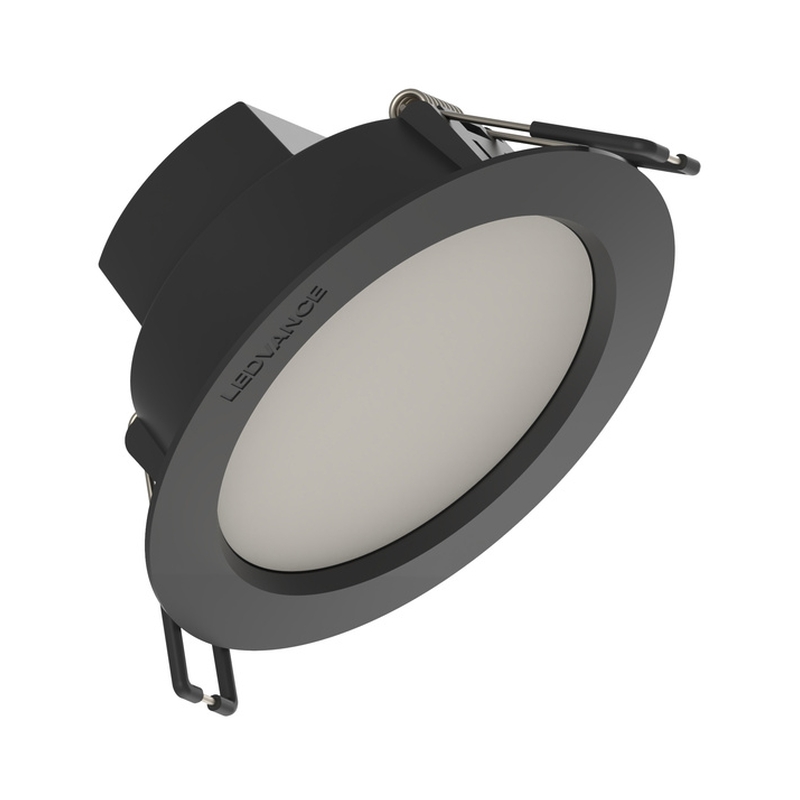 Черна LED луна За вграждане DL PROTECT, 4W, 440lm, 3000K, IP44, Ф90мм - LEDVANCE Downlight Protect LED561528
