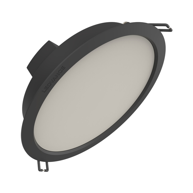 Черна LED луна За вграждане DL PROTECT, 13W, 1430lm, 3000K, IP44, Ф165мм - LEDVANCE Downlight Protect LED561641