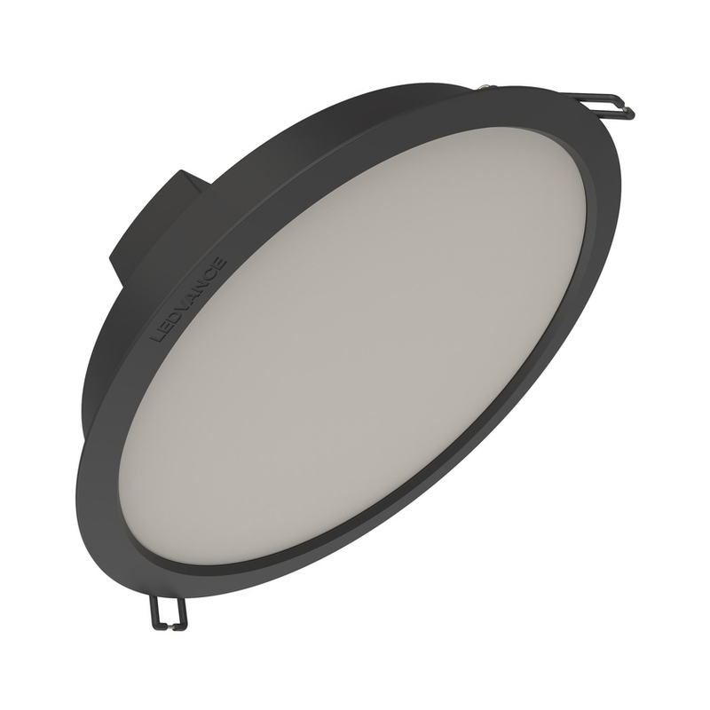Черна LED луна За вграждане DL PROTECT, 18W, 2070lm, 4000K, IP44, Ф190мм - LEDVANCE Downlight Protect LED561726