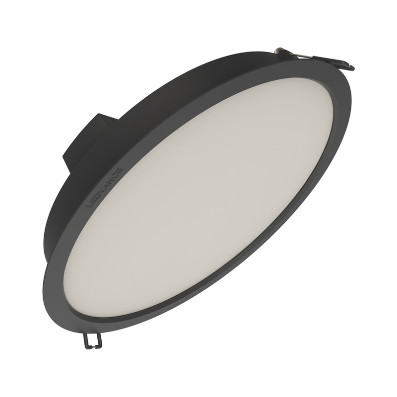 Черна LED луна За вграждане DL PROTECT, 24W, 2760lm, 6500K, IP44, Ф215мм - LEDVANCE Downlight Protect LED561801