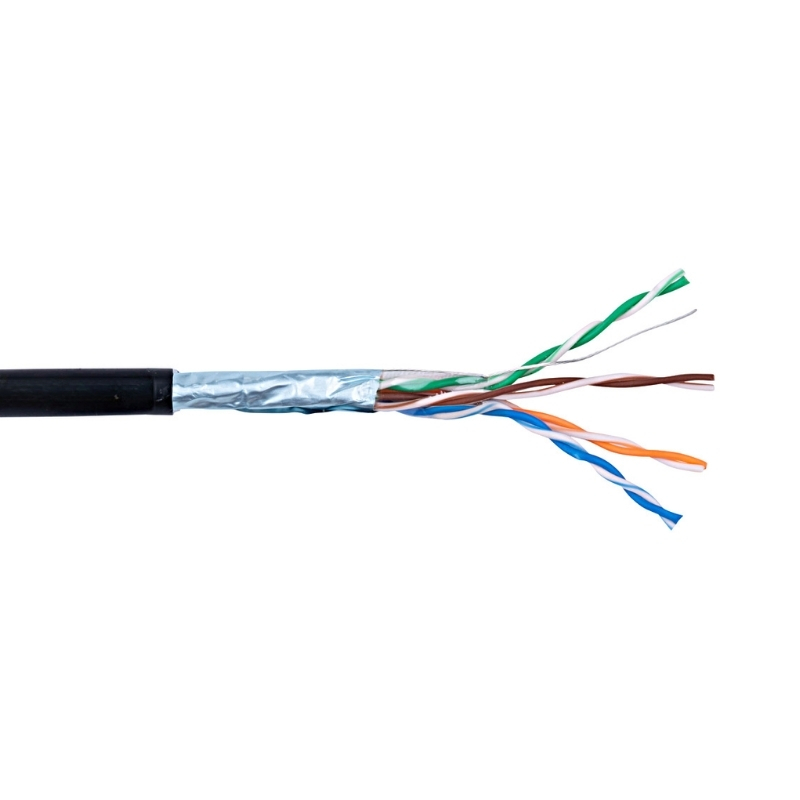 Кабел cat. 5e F/UTP 100 MHz PE за външно и вътрешно полагане - 305 m - ECG E7091002