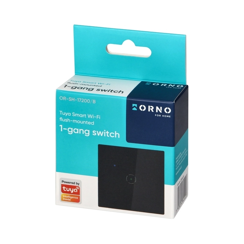 Wi-Fi touch switch, Black - TUYA Smart home OR-SH-17200/B