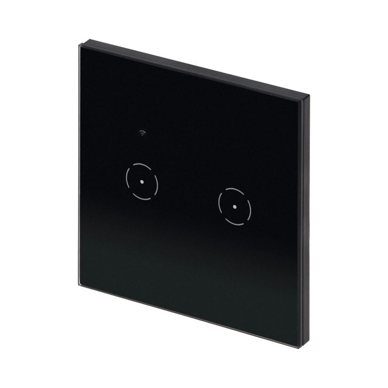 Wi-Fi touch switch 2 circles, Black - TUYA Smart home OR-SH-17201/B