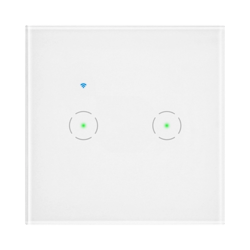 Wi-Fi touch switch 2 circles, White - TUYA Smart home OR-SH-17201/W