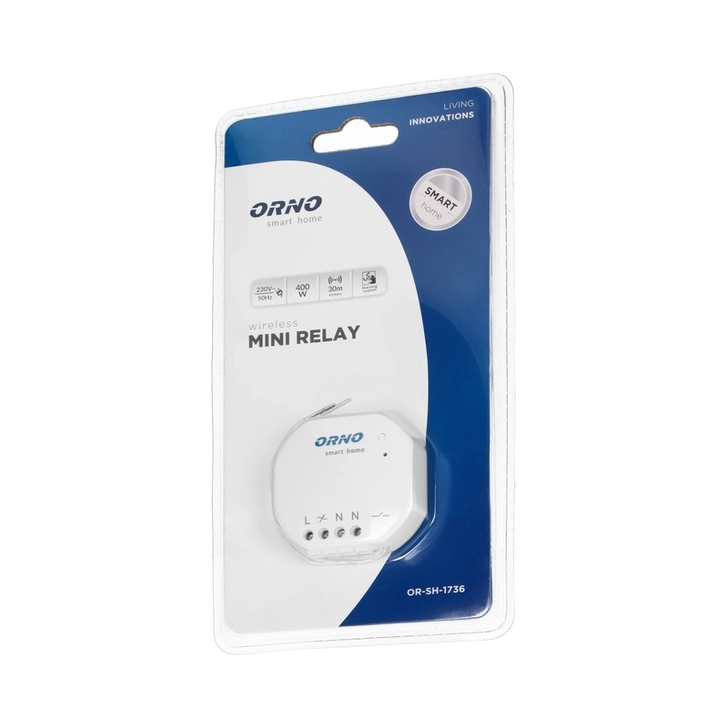 Безжично RF управляем мини ключ, Бял - ORNO Smart home OR-SH-1736