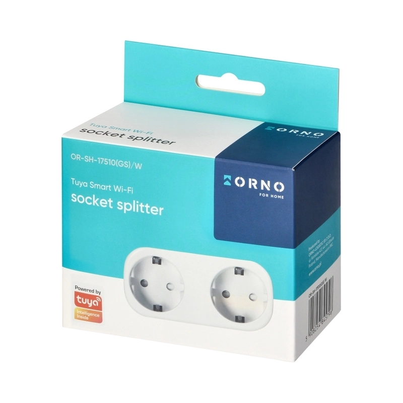 Wi-Fi двоен контакт, Шуко, Бял - TUYA Smart home OR-SH-17510(GS)/W