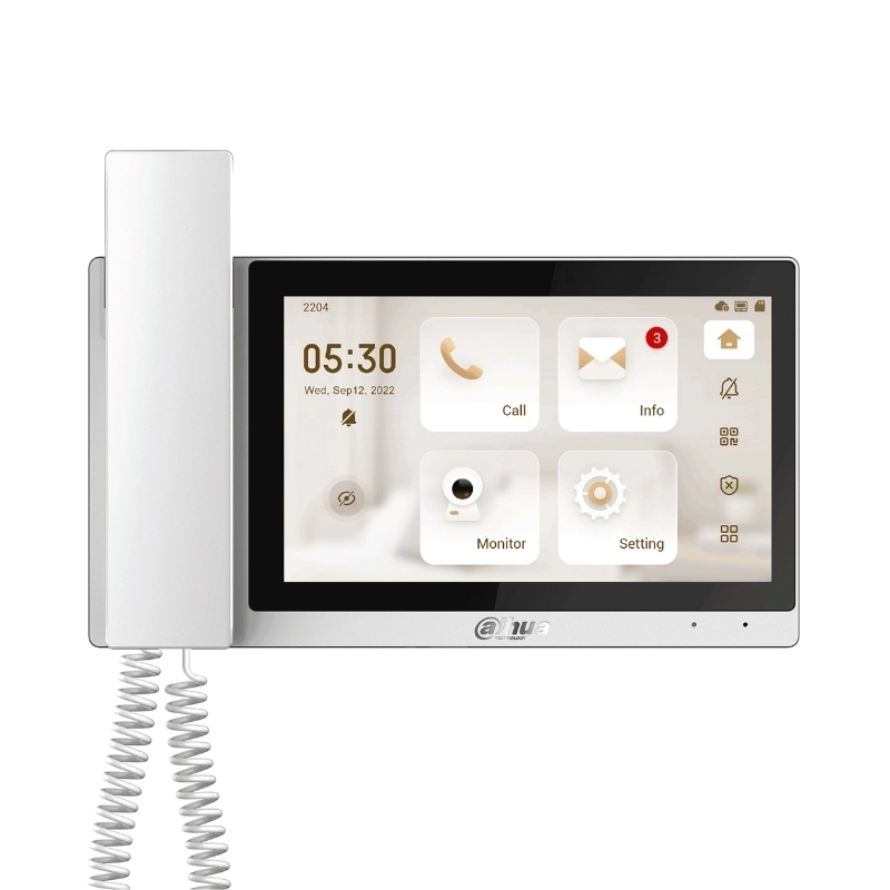 Домофонен монитор със слушалка бял - DAHUA VTH5421EW-H 