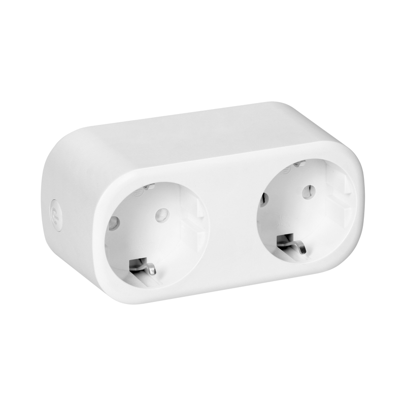 Wi-Fi двоен контакт, Шуко, Бял - TUYA Smart home OR-SH-17510(GS)/W
