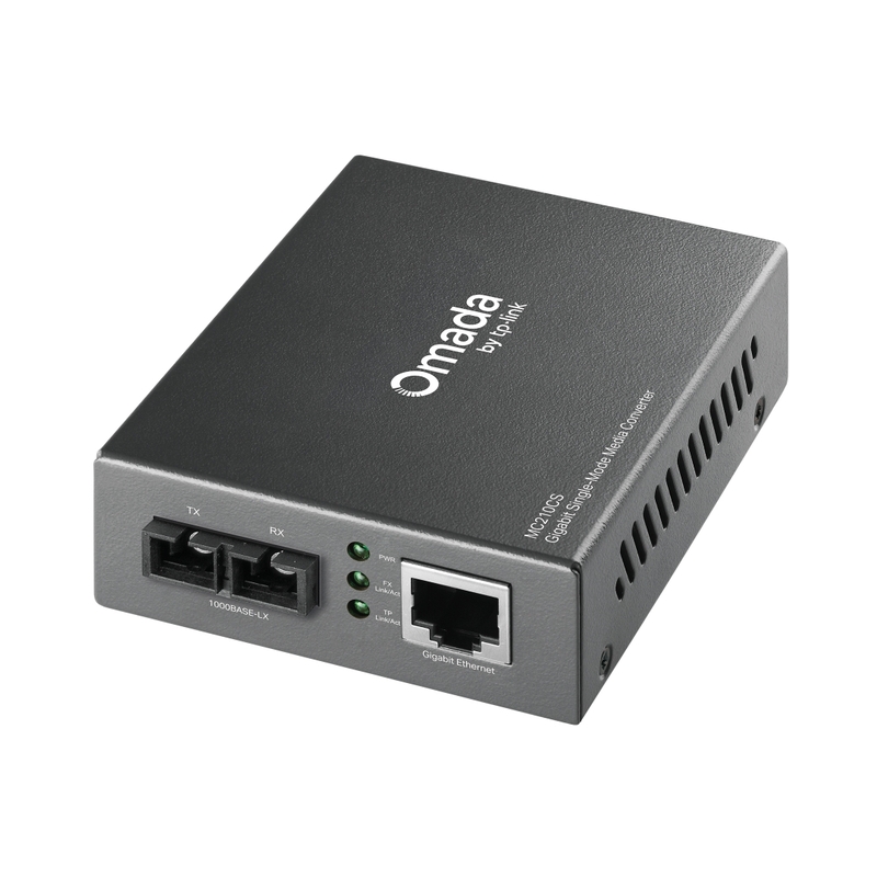 Gigabit Single-Mode Media Converter (20km) - Omada by TP-Link MC210CS 