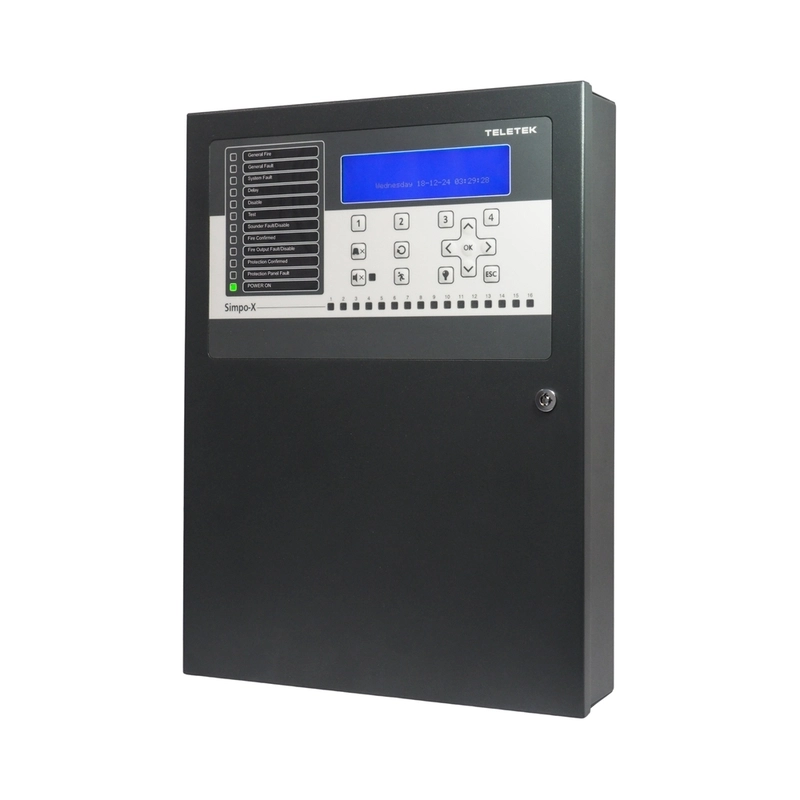 Simpo X - адресируема пожароизвестителна централа, 1 - 2 кръга - Teletek Electronics
