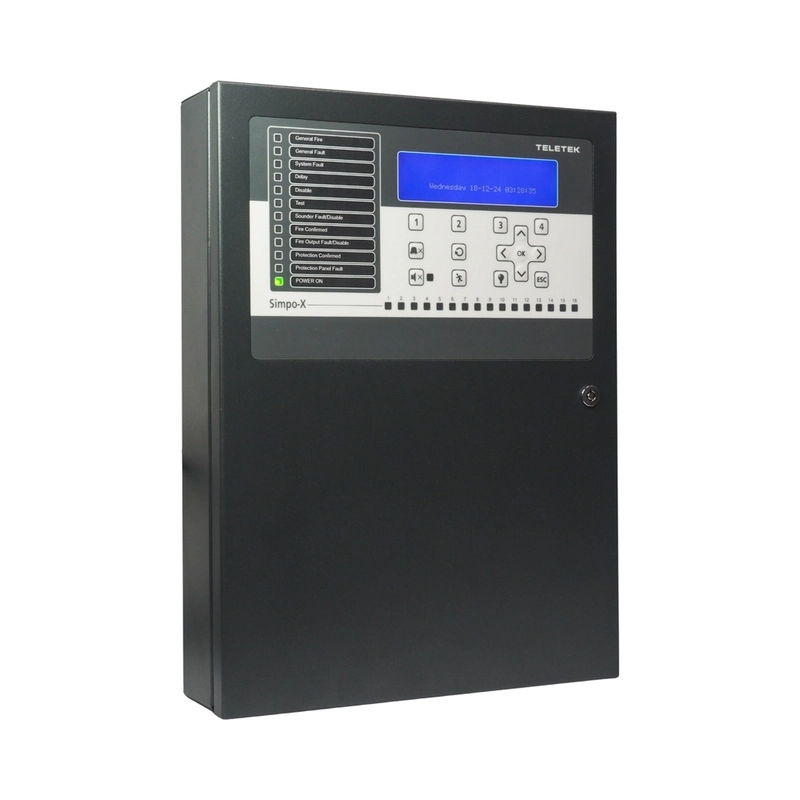Simpo X - адресируема пожароизвестителна централа, 1 - 2 кръга - Teletek Electronics