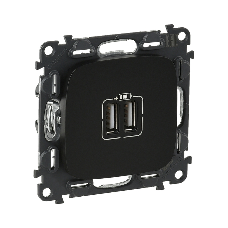 Контакт 2XUSB 1500mA 5V Черен - Legrand Valena Allure 754998