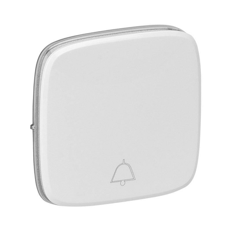 Плочка за бутон със символ звънец Бял - Legrand Valena Allure 755015