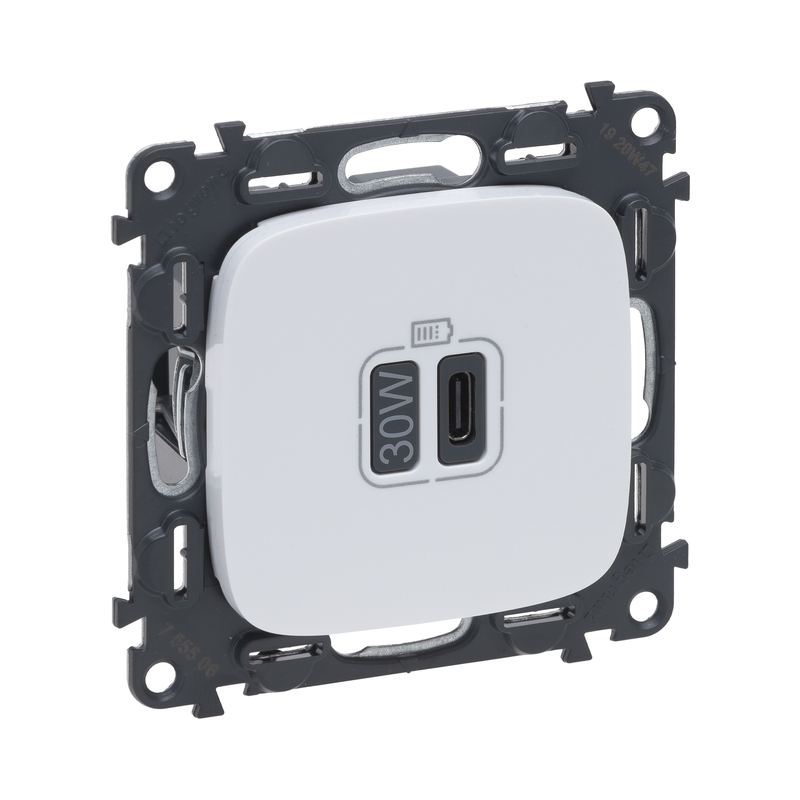 Контакт USB тип C Power Delivery 30W Бял - Legrand Valena Allure 755506