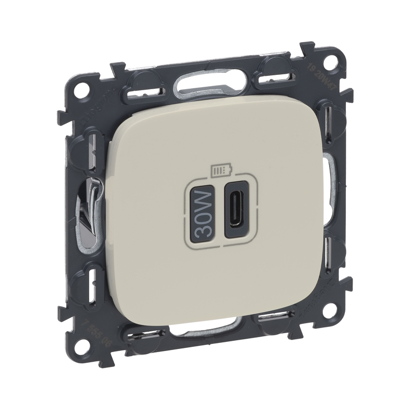 Контакт USB тип C Power Delivery 30W Крем - Legrand Valena Allure 755507