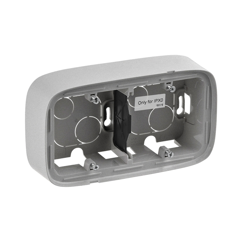 Конзола 2x открит монтаж Алуминий - Legrand Valena Allure 755572