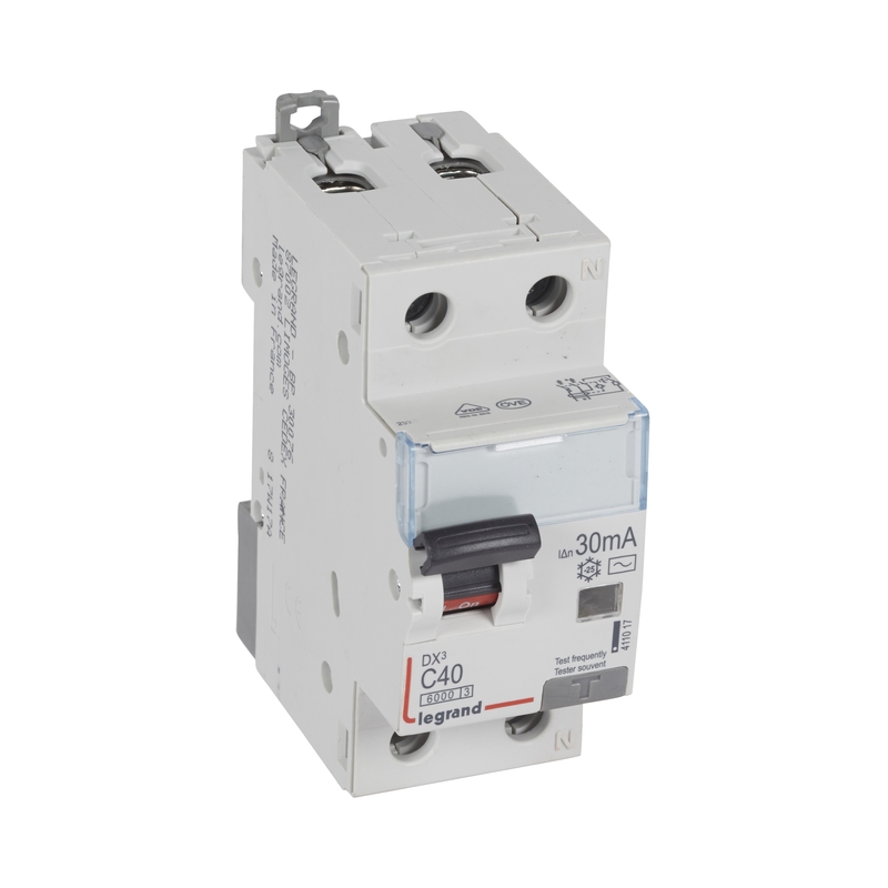 DX3 Комбинирана ДТЗ 1P+N C 40A AC30mA 6kA - Legrand 411017