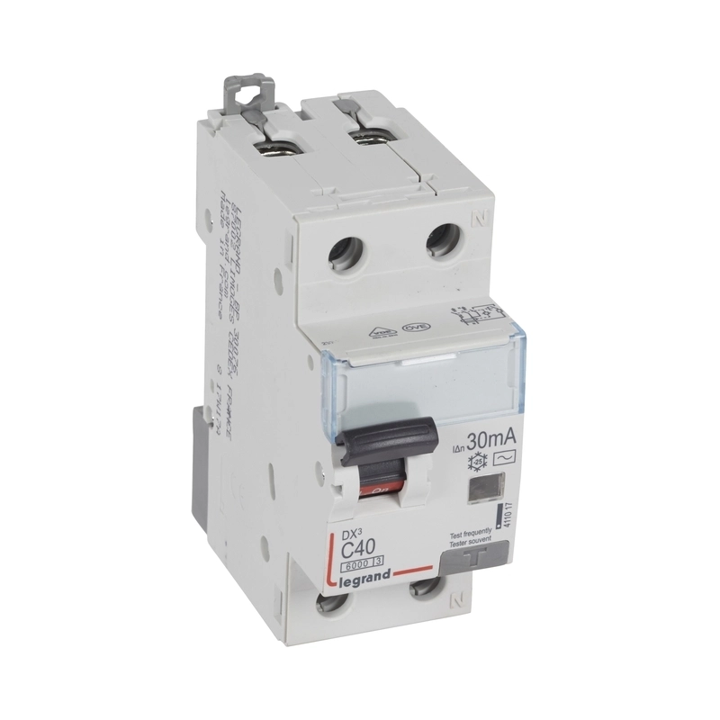 DX3 Combination CT 1P+N C 40A AC30mA 6kA - Legrand 411017 