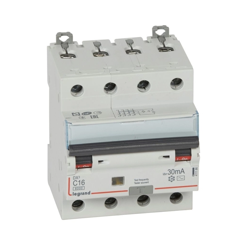 DX3 Комбинирана ДТЗ 4P C 16A AC30mA 6kA - Legrand 411186