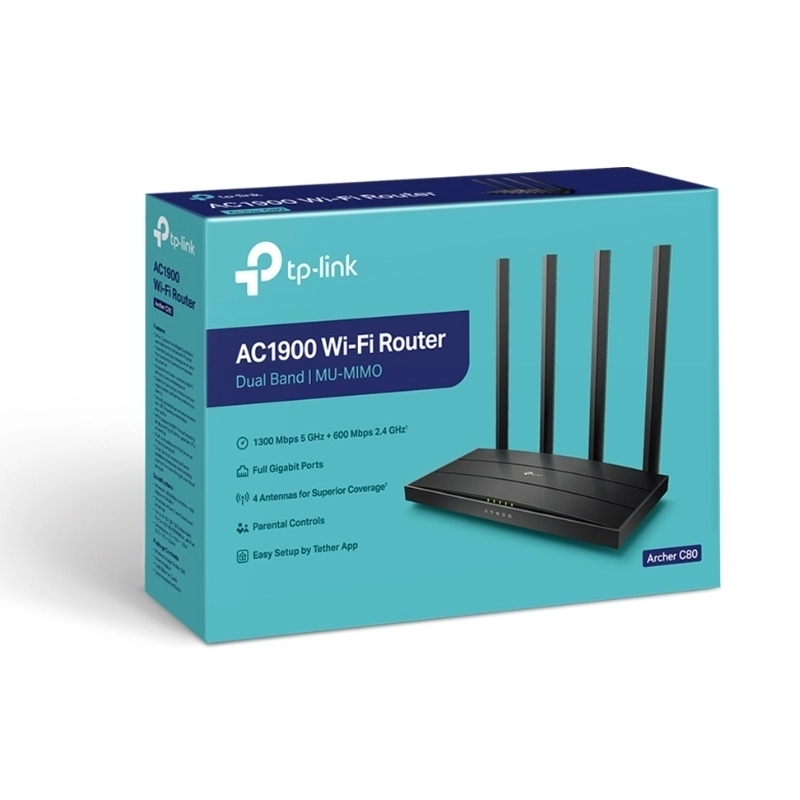 AC1900 Wireless MU-MIMO Wi-Fi Router TP-Link Archer C80