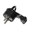 Щепсел Uni Schuko 16A 250V с ринг за кабел 90° Черен - ORNO OR-AE-13253/B