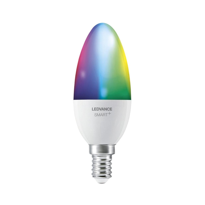 LED SMART лампа 4.9W 470lm RGBW 200 ° Ra>80 E14 Wi-Fi тип овал, димируема - LEDVANCE LED SMART