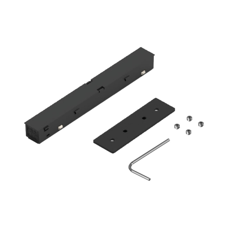 Захранващ конектор за LED магнитна шина 48V. Slim. DALI. Power connector за открит монтаж, черен - VK LED VK/04592/TR/PC/S/B EIVA 71164-041776