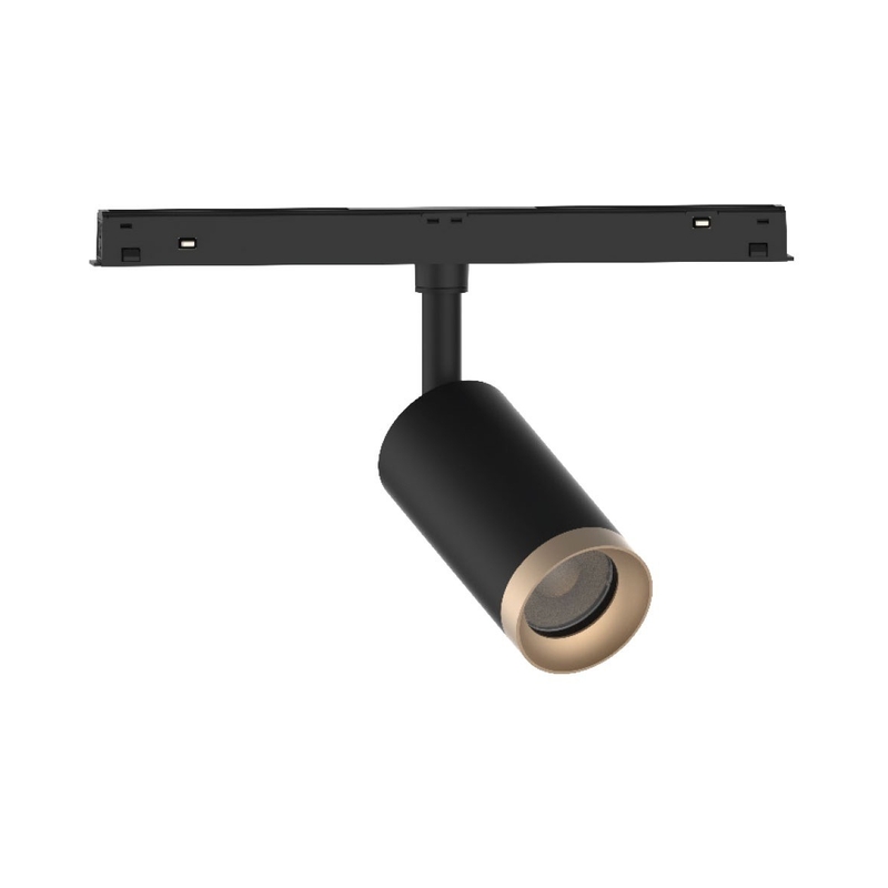LED прожектор за магнитна шина 48V. Slim. DALI, 3000K, 1.524lm, 15W, CRI>90, ø4.5x9cm, IP20, черен (без ринг) - VK LED VK/04605/TR/DA/B/W EIVA 71164-080776