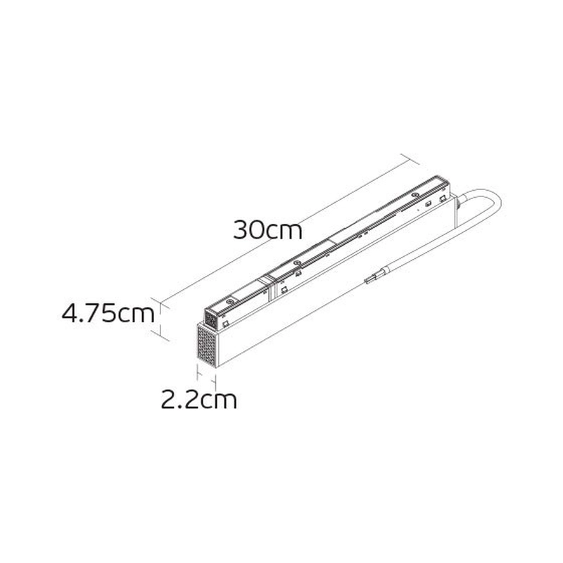 Power supply unit for LED magnetic track 48V. Slim. DALI. 200W in-track Power plug. 3x0.75mm2. black - VK LED VK/04597/TR/PP/200/B EIVA 71164-050776