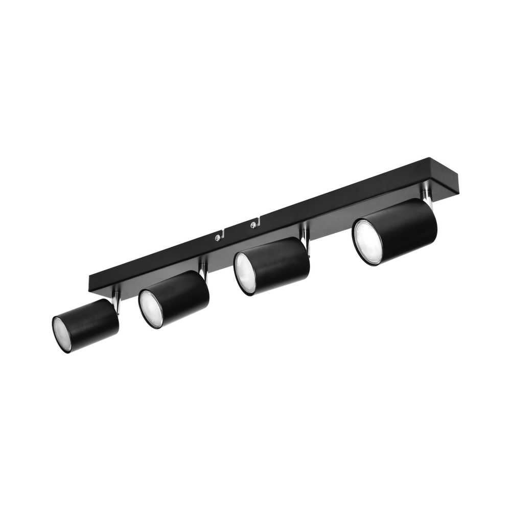 Осветител за таван и стена DOA, max. 4x50W, GU10, IP20, черен - Orno AD-OP-6248BGU10
