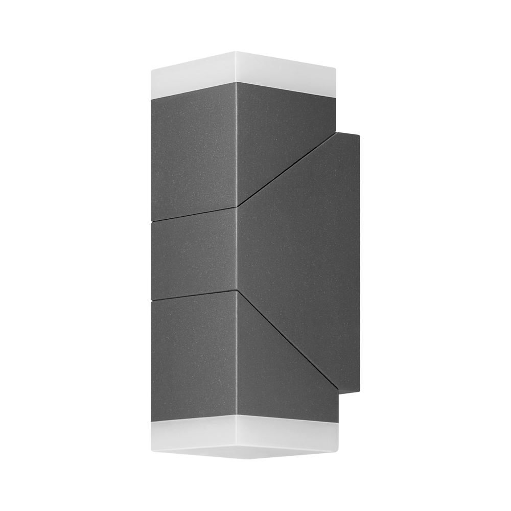 Двоен LED фасаден осветител MORPH LED 12W, 1100lm, IP54, 4000K, сив - Orno AD-OP-6614GLPM4