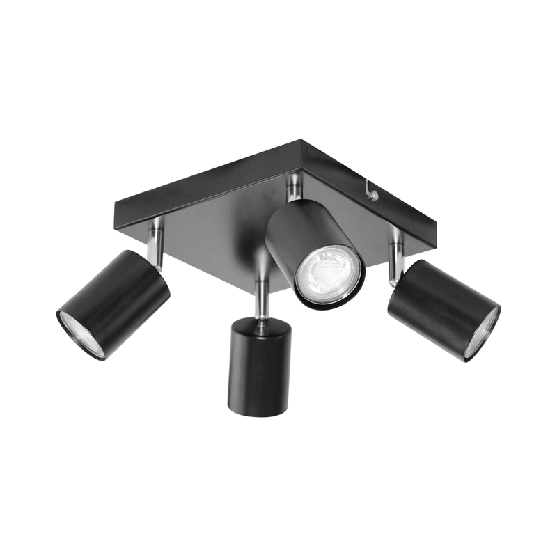 Ceiling and wall light DOA SP 4, GU10, max. 4x50W, IP20, black - Orno AD-OP-6348BGU10