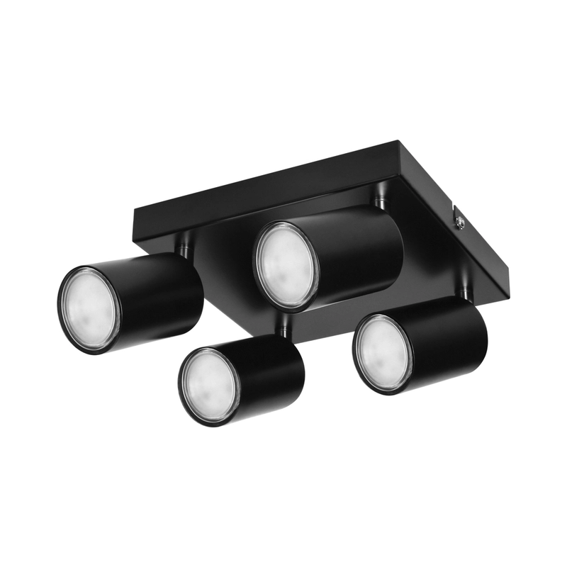Ceiling and wall light DOA SP 4, GU10, max. 4x50W, IP20, black - Orno AD-OP-6348BGU10