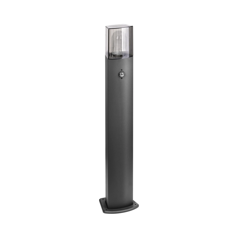 Garden light PEONIA Bollard, E27, max.15W with PIR, 75cm, IP54, black - Orno AD-OP-6582BE27PPR