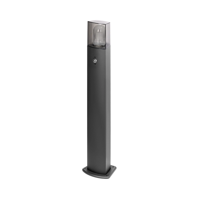 Garden light PEONIA Bollard, E27, max.15W with PIR, 75cm, IP54, black - Orno AD-OP-6582BE27PPR