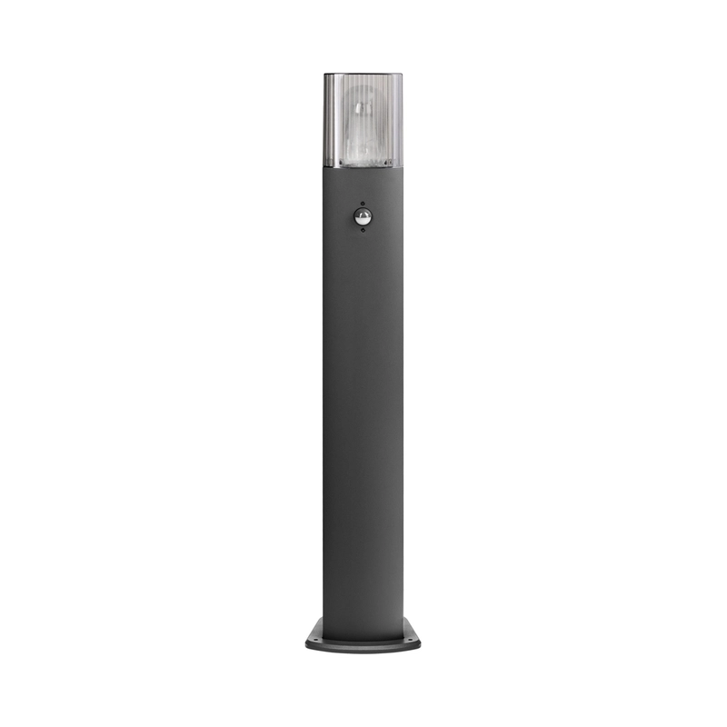 Garden light PEONIA Bollard, E27, max.15W with PIR, 75cm, IP54, black - Orno AD-OP-6582BE27PPR