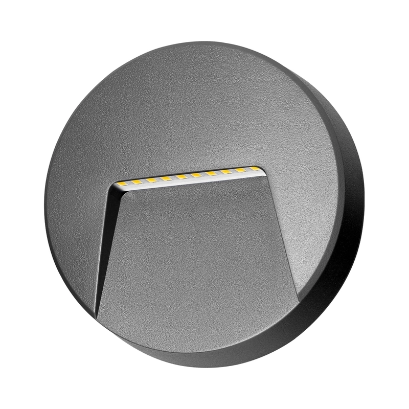 Wall lamp SLIGO LED 3W, 240lm, IP65, 4000K, round, gray - Orno AD-OP-6608GL4