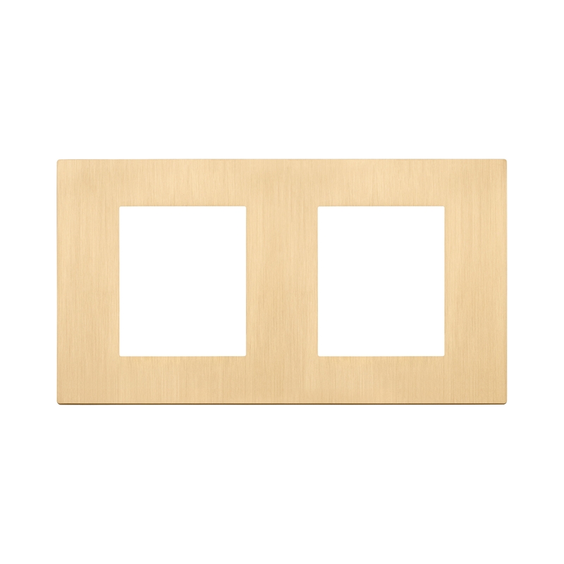 Декоративна рамка 2x2M Metal Brushed Gold - VIMAR LINEA 30643.70.01