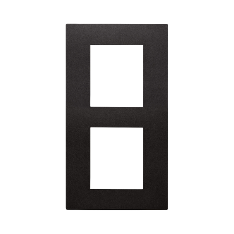 Декоративна рамка вертикална 2x2M Black - VIMAR LINEA 30645.02