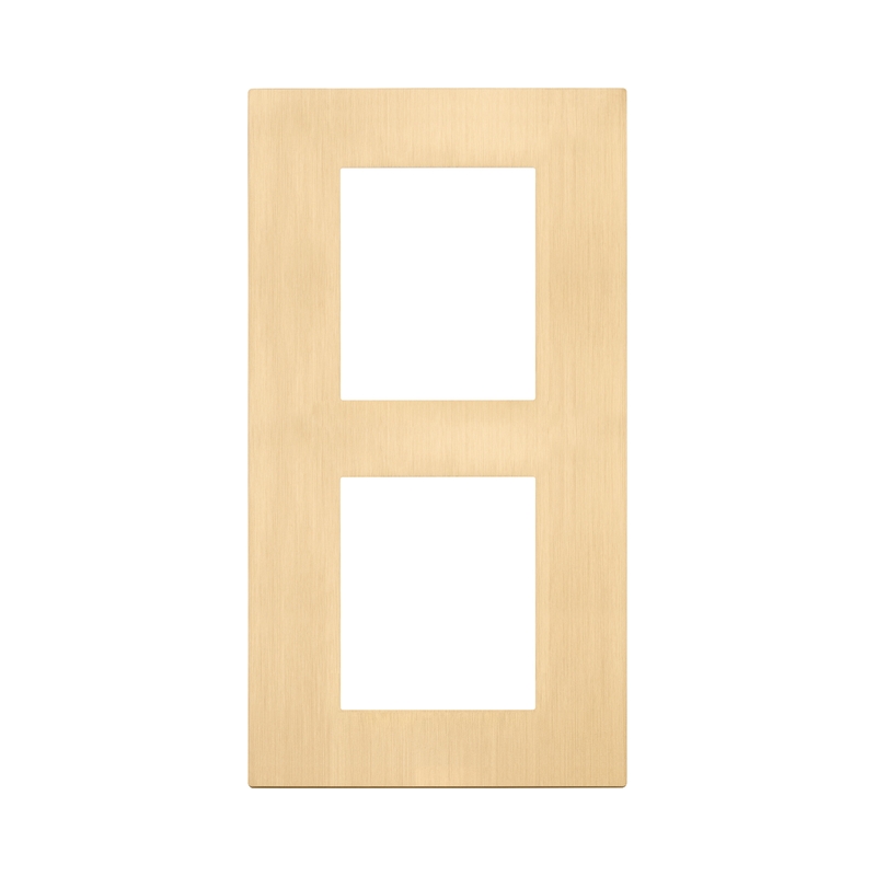 Декоративна рамка вертикална 2x2M Metal Brushed Gold - VIMAR LINEA 30645.70.01