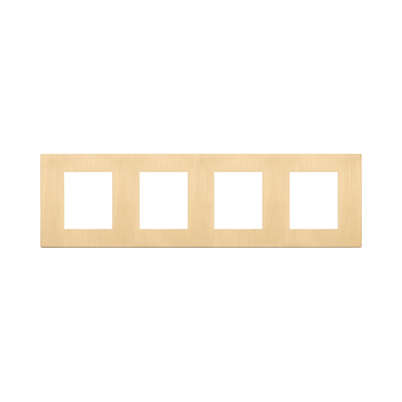 Декоративна рамка 2x2x2x2M Metal Brushed Gold - VIMAR LINEA 30669.70.01