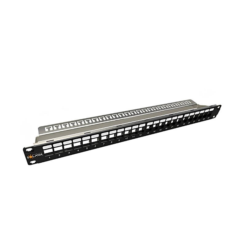Панел 19" 1U 24XRJ45, празен SX24M-0-STP-BK-UNI-N - Solarix 24000100