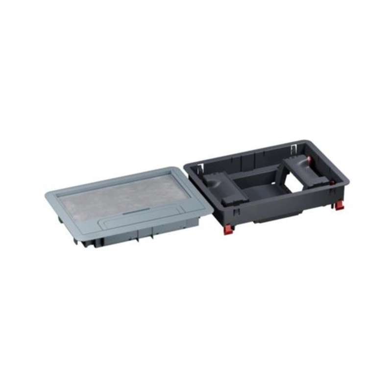 Plastic floor box for concrete floor 8M (2x4) module for vertically mounted mechanisms - Legrand Floor box 080712